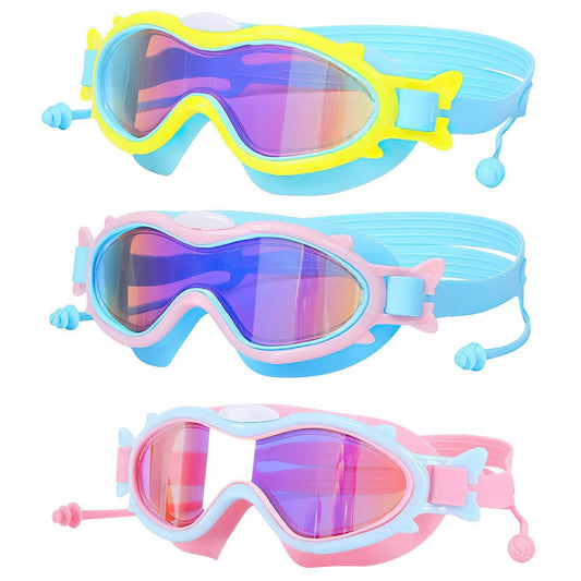 Kids Swim Goggles with Ear Plugs UV Protection Anti-Fog Leak Proof Otarealm