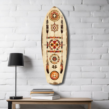 Aztech Patterns Glass Wall Art
