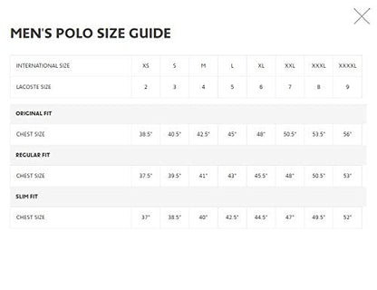 Lacoste Men's L.12.12 Classic Fit Short Sleeve Pique Polo Shirt