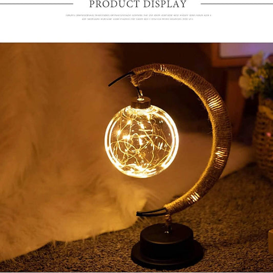 LED Ball Lamp Wrought Iron Moon Lamp Otarealm