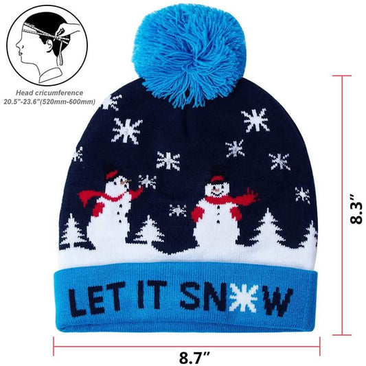 LED Christmas Knitted Hat Otarealm