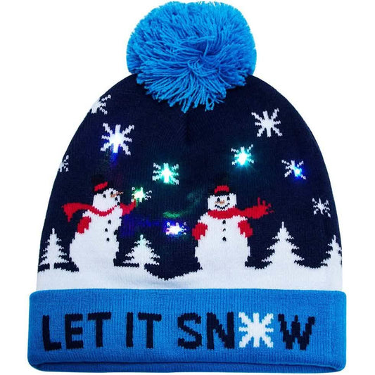 LED Christmas Knitted Hat Otarealm