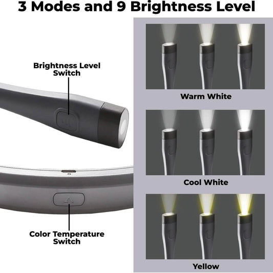 LED Hands-free Flashlight Neck Lamp Otarealm
