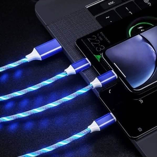 LED Light USB Charger Cable 3-in-1 Fast Charging Otarealm