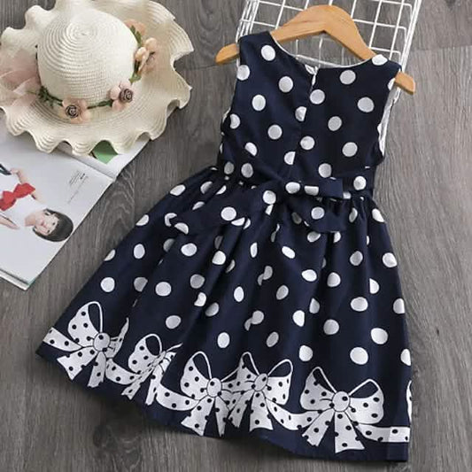 Little Girls' Dress Sundress Polka Dot Casual Lace Trims Print Otarealm
