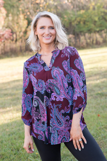 Dear Scarlett's The Lizzy Top Black & Teal (M)