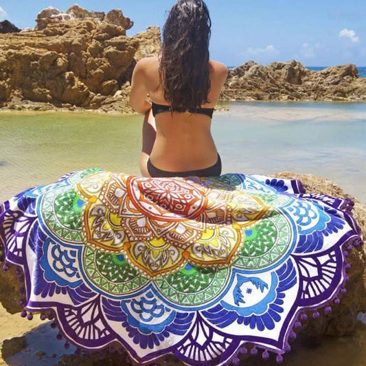 Lotus Flower Beach Throw Otarealm