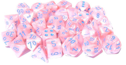 Lustrous Pink/blue 7-Die Set Lab Dice | Out of Print, OOP