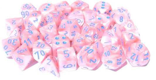Lustrous Pink/blue 7-Die Set Lab Dice | Out of Print, OOP