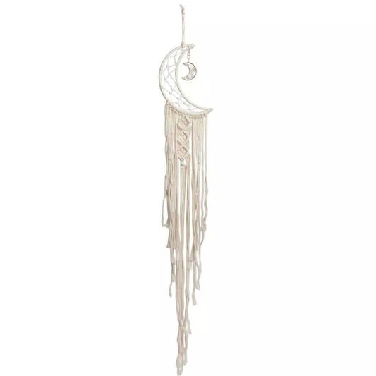 Macrame Woven Wall Hanging Boho Tapestry Moon Star Dreamcatcher Home Decor