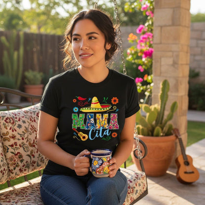 Mamacita T-Shirt 100% Cotton Mothers Day Gift Wife Fiesta Graphic Tee