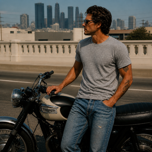 McQueen Tri-blend crew (Heather Gray)