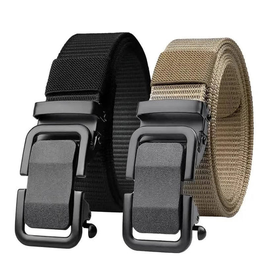 Men's Automatic Metal Buckle Nylon Canvas Webbing Belt Otarealm