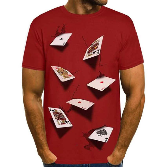 Men's T-Shirt Graphic Simulation Short Sleeve Casual Tops Otarealm