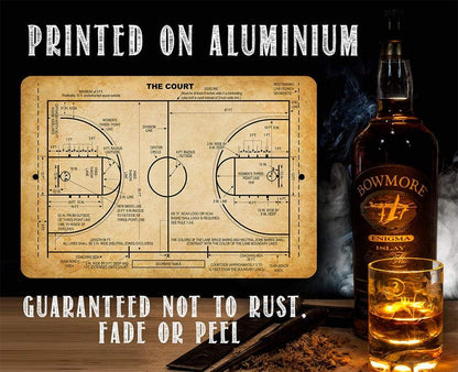 Basketball Court - Metal Sign