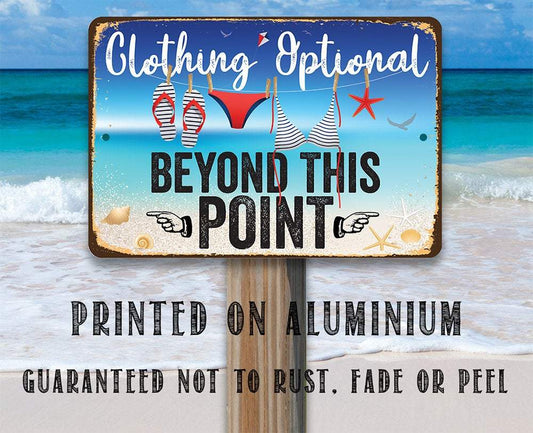 Clothing Optional - Metal Sign
