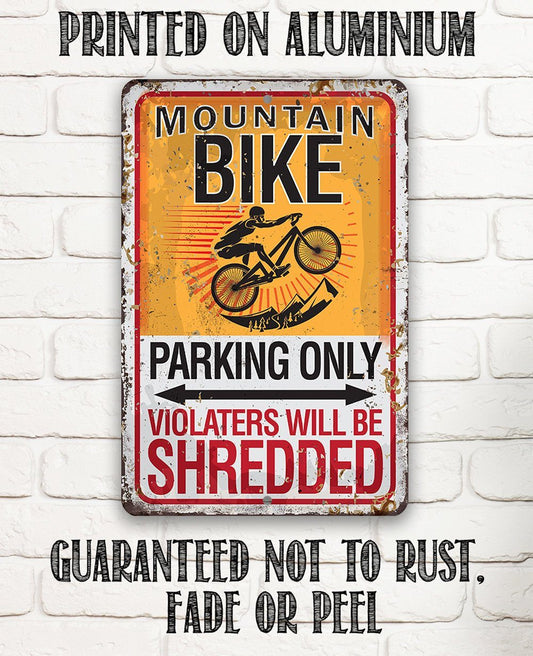 Mountain Bike Parking - Metal Sign