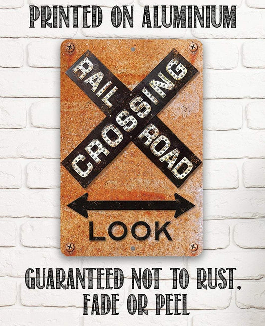 Railroad Crossing - Metal Sign