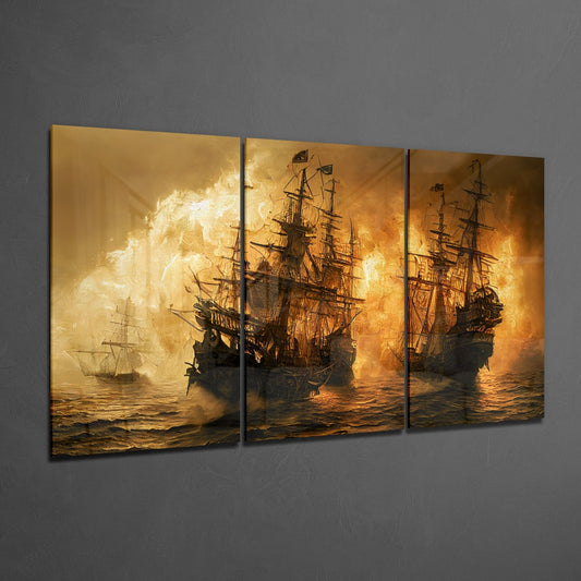 Red Storm Mega Glass Wall Art