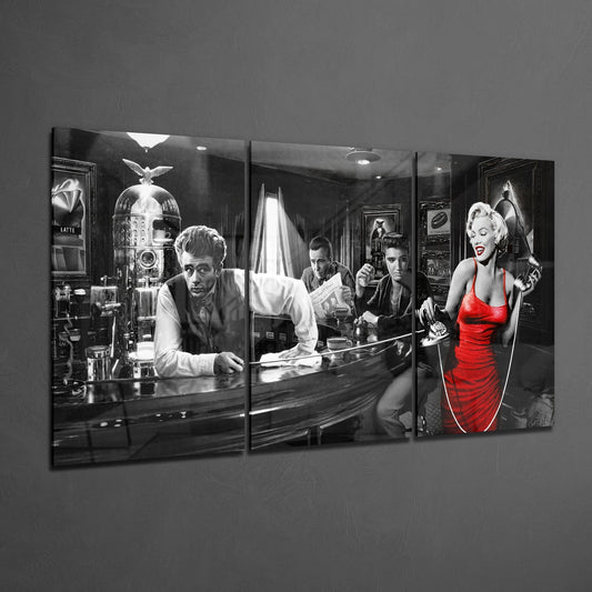Screen Siren at the Bar Mega Glass Wall Art