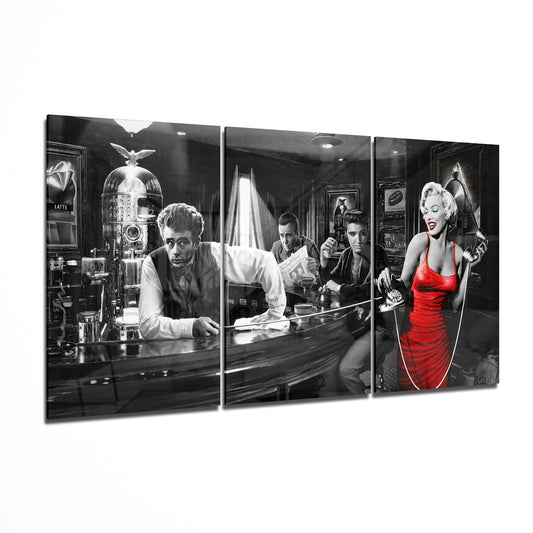 Screen Siren at the Bar Mega Glass Wall Art