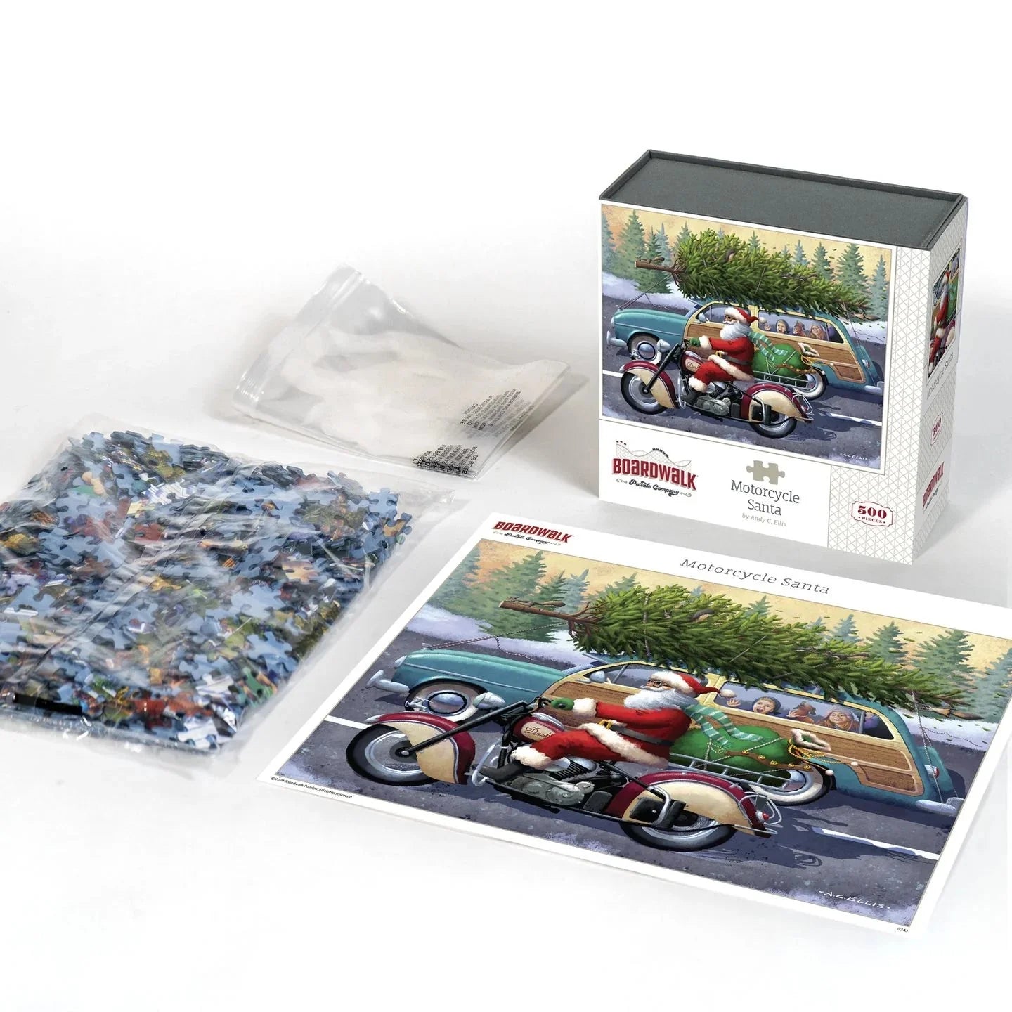 Motorcycle Santa 500 Piece Puzzle by Boardwalk