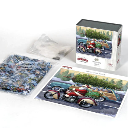 Motorcycle Santa 500 Piece Puzzle by Boardwalk