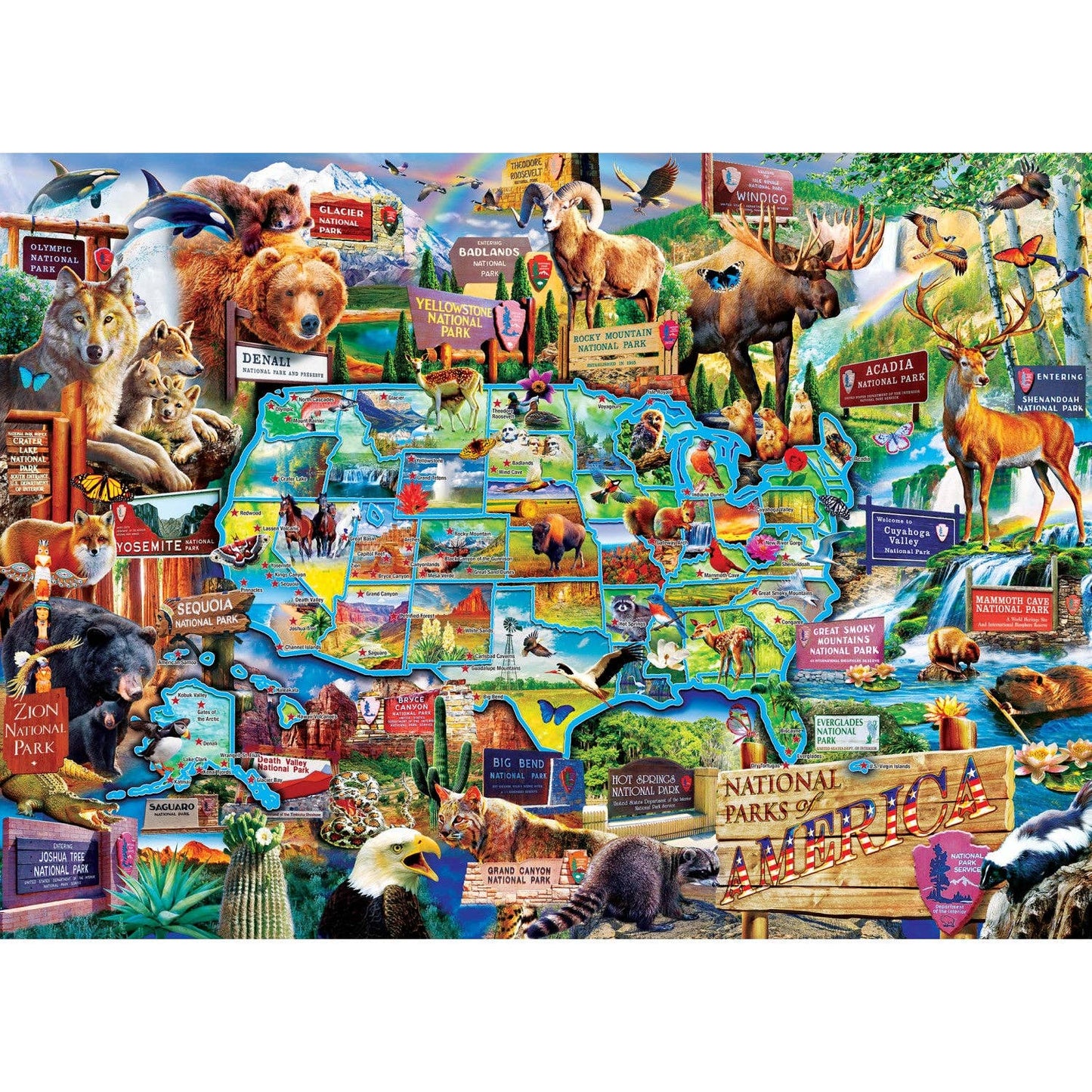 National Parks of America 1000 Piece Jigsaw Jigsaw Puzzle by Masterpieces Puzzles