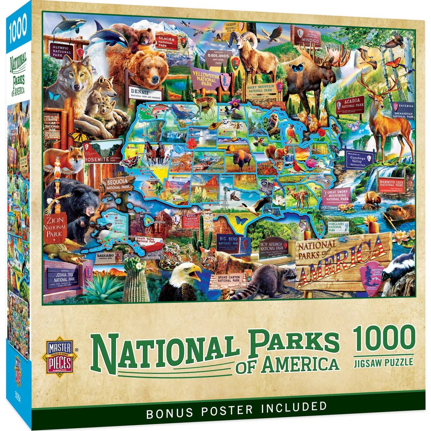 National Parks of America 1000 Piece Jigsaw Jigsaw Puzzle by Masterpieces Puzzles