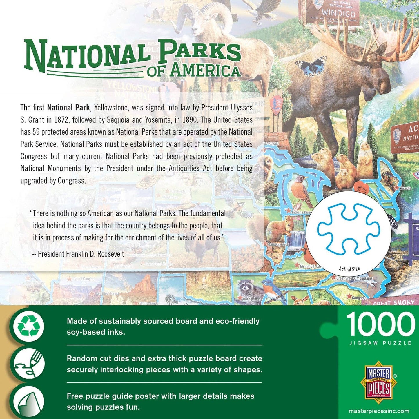 National Parks of America 1000 Piece Jigsaw Jigsaw Puzzle by Masterpieces Puzzles