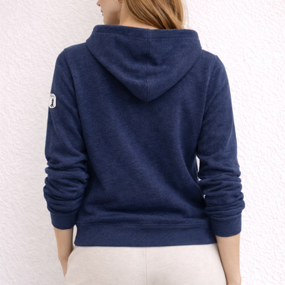 Women's Half Moon Hoodie (Heather Navy)