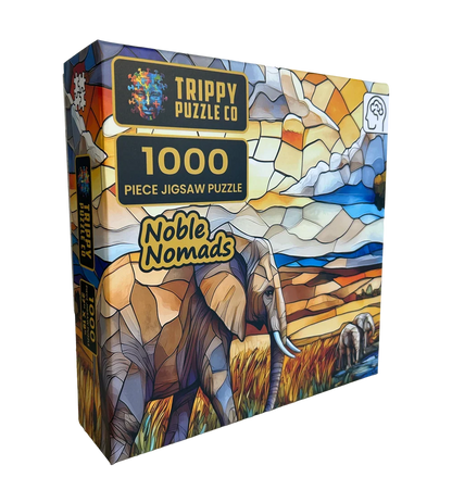 Noble Nomads Stained Glass 1000 Piece Jigsaw Puzzle | Trippy Puzzle Co