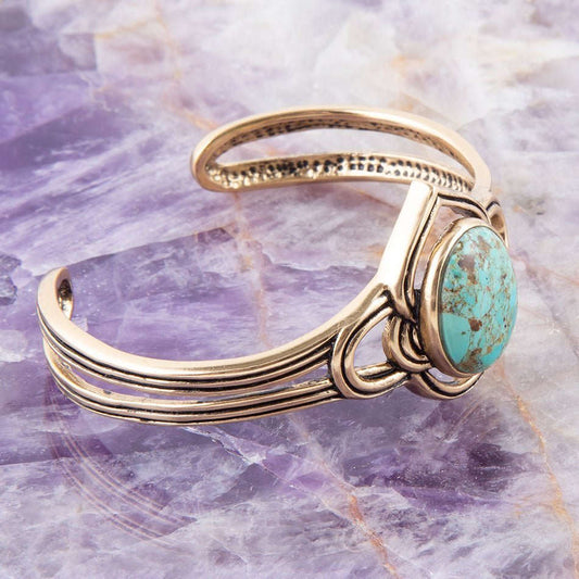 Nova Turquoise and Bronze Cuff Bracelet Otarealm