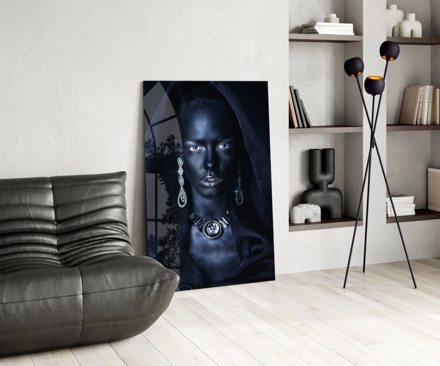 Woman Portrait 40 Glass Wall Art