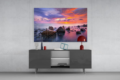 Sunset at Sea Glass Wall Art