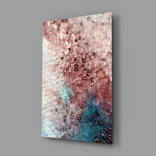 Rose Teal Geode Bubble Glass Wall Art
