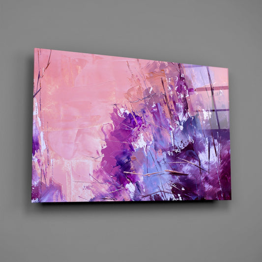 Purple Lavender Wildflower Glass Wall Art