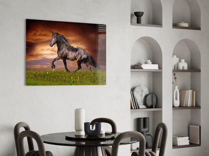Nobility of Horse Glass Wall Art