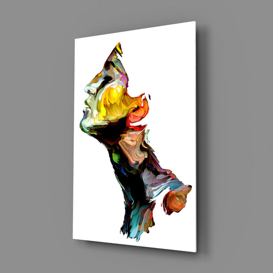 Bright Paint Profile On White Glass Wall Art