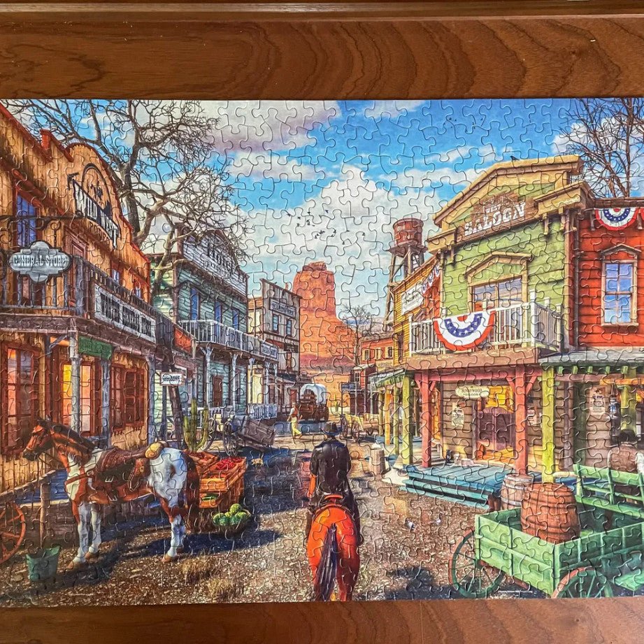 Old Western Town 500 Piece Jigsaw Puzzle by Springbok Puzzles
