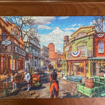 Old Western Town 500 Piece Jigsaw Puzzle by Springbok Puzzles