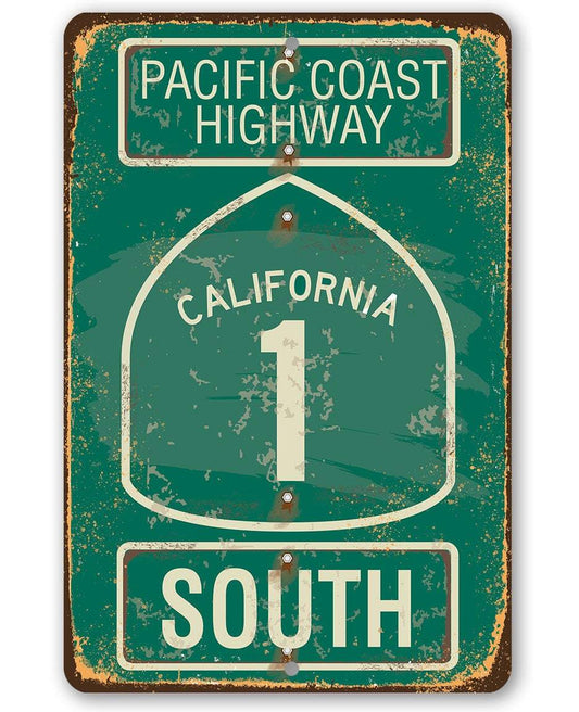 Pacific Coast Highway South - California - Metal Sign