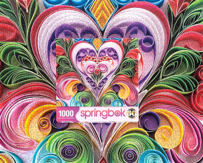 Paper Hearts 1000 Piece Jigsaw Puzzle | Springbok Puzzles