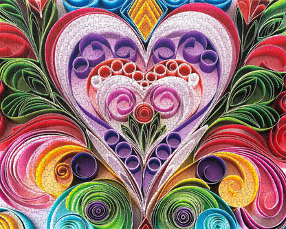 Paper Hearts 1000 Piece Jigsaw Puzzle | Springbok Puzzles