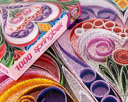 Paper Hearts 1000 Piece Jigsaw Puzzle | Springbok Puzzles