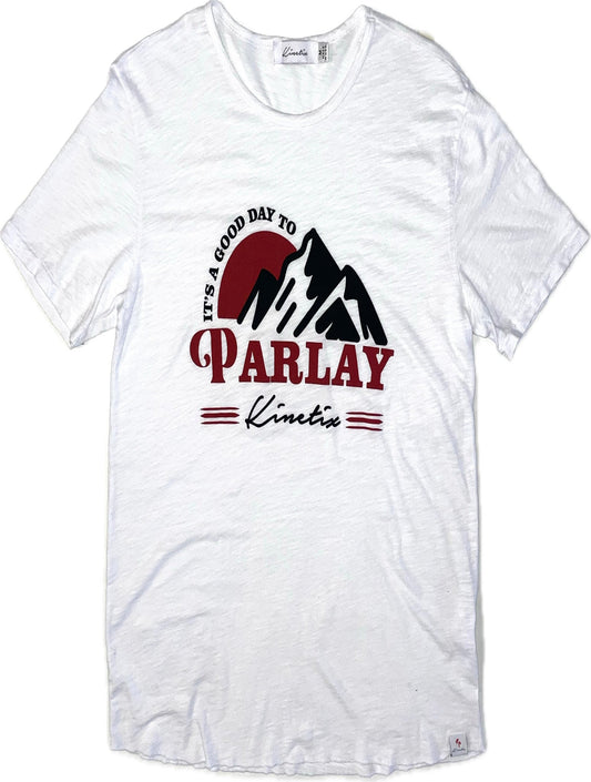 "IT'S A GOOD DAY TO PARLAY" on our 4 Corners Crew neck (White)