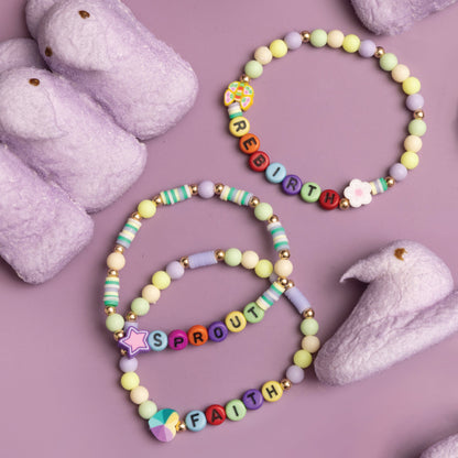 Pastel Brights Polymer Heishi and Letter DIY Bead Box