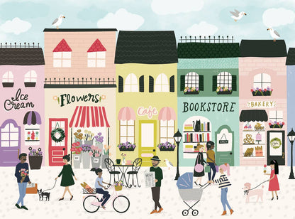 Pastries & Peonies 1000 Piece Puzzle by Puzzlefolk | Charming Street Scene Jigsaw Puzzle