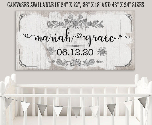 Personalized - Baby Name - Canvas