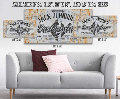 Personalized - Barber Shop - Canvas